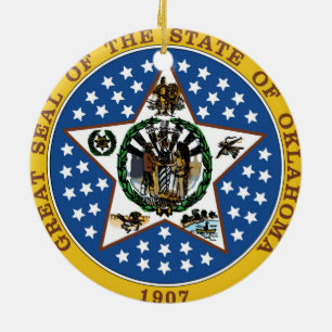 Symboolvlag Oklahoma staat van Amerikaanse staat Keramisch Ornament