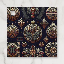 Symfonie in juwelentonen met Kerstmis Bedankjes Labels