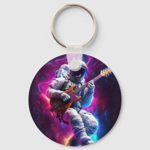 Symfonie van de leegte Neon Cyberpunk Astronaut Sleutelhanger