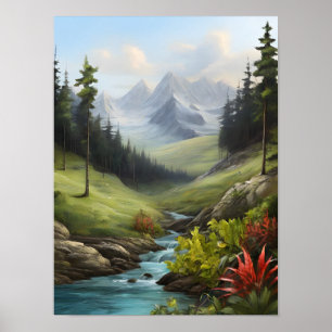 Symfonie van de natuur in het Abstract realisme Poster