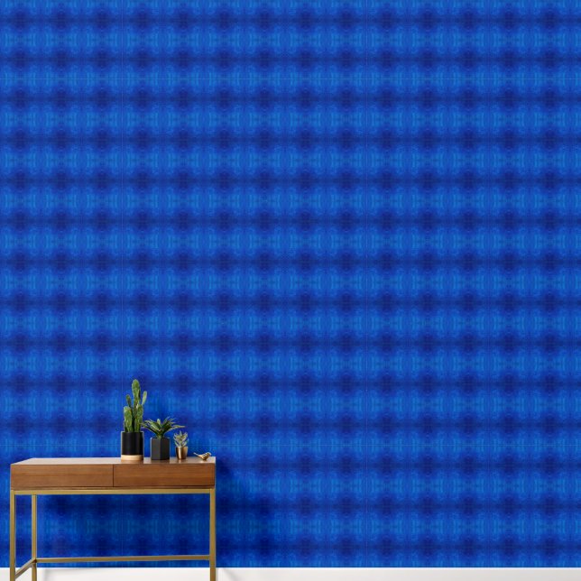 Symfonie van diepblauwe tinten S-size patroon Behang (Hal)