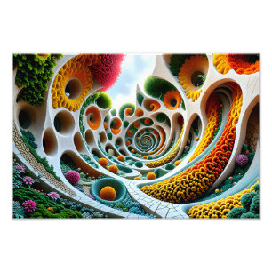 Symfonie van vormen en kleuren foto afdruk