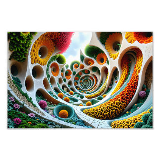 Symfonie van vormen en kleuren foto afdruk