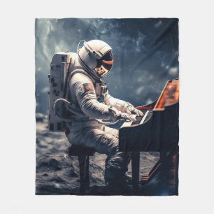 Symfonie voor de sterren Piano op de maan Fleece Deken