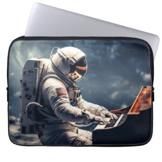 Symfonie voor de sterren | Piano op de maan Laptop Sleeve