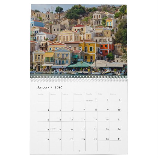Symi Grieks Eiland 2026 Kalender (Jan 2026)