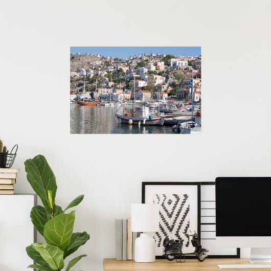 Symi in het Poster Griekenland (Thuiskantoor)