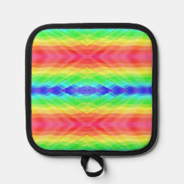 symmetrical rainbow pattern and a black border pannenlap