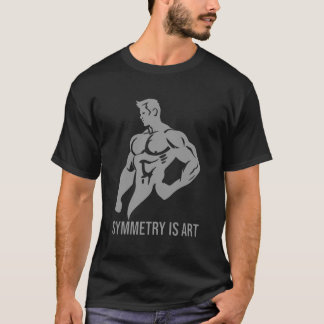 Symmetrie is kunst Gouden tijdperk Bodybuilding Mo T-shirt