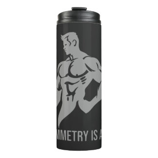 Symmetrie is kunst Gouden tijdperk bodybuilding mo Thermosbeker