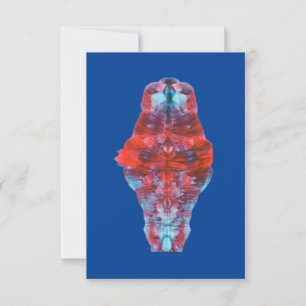 Symmetrie kleurrijke Abstracte vouwverf door Karee Kaart