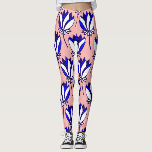 Symmetrisch bloemmotief: Kleurrijk  motief Leggings