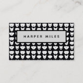 Symmetrisch logo zwarte visitekaartje (Voorkant)