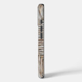 Symmetrisch natuurlijk bamboe vezel weefpatroon Case-Mate iPhone case (Achterkant / Links)