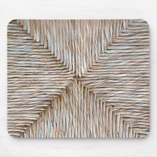 symmetrisch natuurlijk vezelweefpatroon muismat (Voorkant)