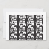 Symmetrisch wit geometrisch ontwerp met helder, he save the date (Voorkant)