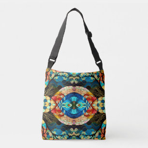 SYMMETRISCHE BOS JAPANSE KUNSTSTIJL CROSSBODY TAS