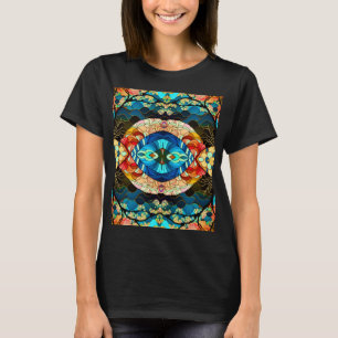 SYMMETRISCHE BOS JAPANSE KUNSTSTIJL T-SHIRT
