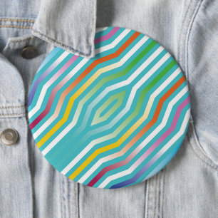 Symmetrische diagonale strepen achtergrond 2 ronde button 6,0 cm
