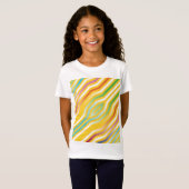Symmetrische diagonale strepen achtergrond 3 t-shirt (Voorkant volledig)