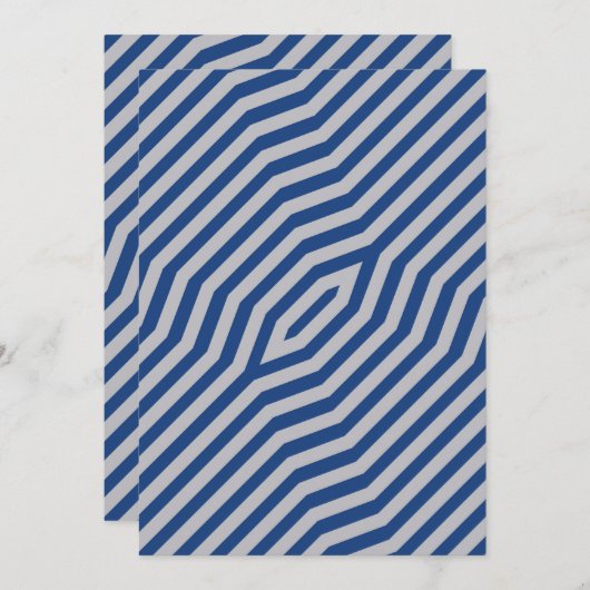 Symmetrische diagonale strepen achtergrond 6 bedankkaart (Voorkant / Achterkant)