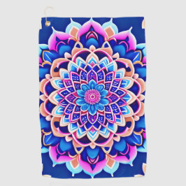 Symmetrische Mandala Crossbody Bags Golfhanddoek