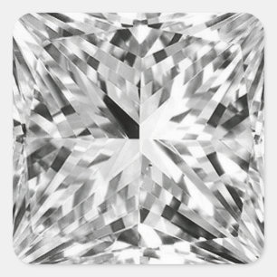 Symmetrische Meervlaks Geometrische Diamant Foto Vierkante Sticker