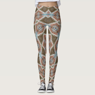 Symmetrische schalen: circulair weefselpatroon. leggings