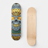 Symmetrische schedel met Pistolen en kogels van Al Skateboard (Voorkant)
