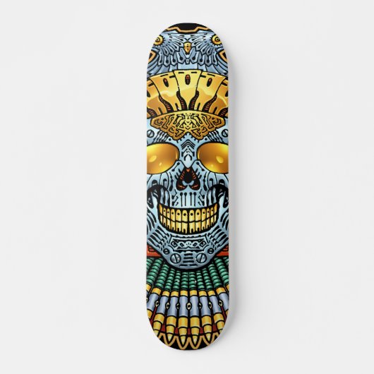 Symmetrische schedel met Pistolen en kogels van Al Skateboard (Voorkant)