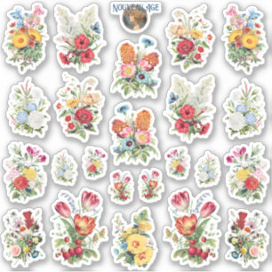Symmetrische Tuinboeketten Sticker Sheet
