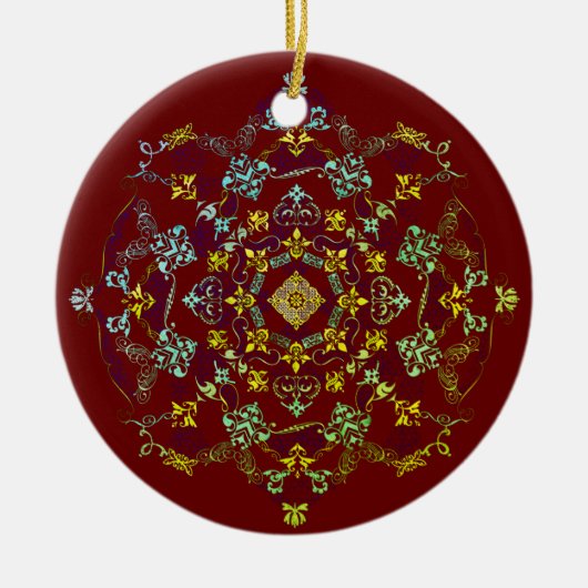 Symmetrische versiering keramisch ornament (Voorkant)