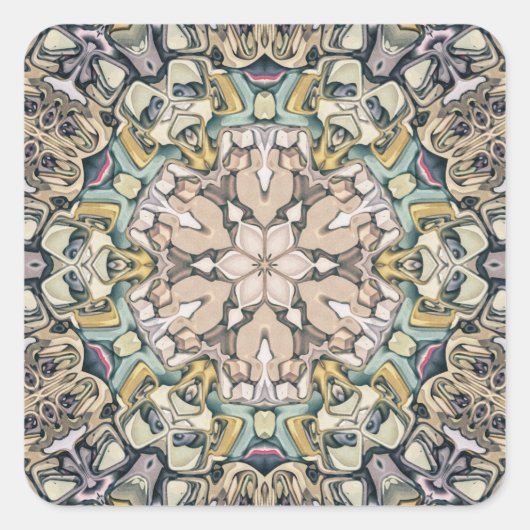 Symmetry of Shapes Vierkante Sticker (Voorkant)