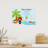 Sympa African American Pirate Girl Poster d'annive (Cuisine)