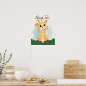 Sympa Be Stand Tall Giraffe Genre Poster Neutre (Cuisine)