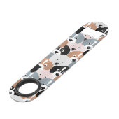 Sympa Chiens Chiens Roses Black Illustration (Dos Angle)