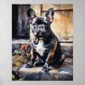 Sympa French Bulldog Chien Art Imprimer Poster (Devant)