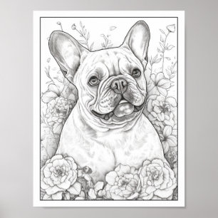 Sympa French Bulldog Coloring Poster