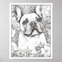 Sympa French Bulldog Coloring Poster