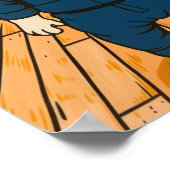 Sympa French Bulldog Working Hard Poster (Coin)