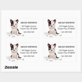 Sympa & Funny Chien texte et autocollants de coule (Feuille)