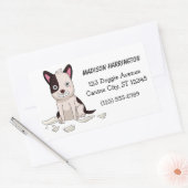 Sympa & Funny Chien texte et autocollants de coule (Enveloppe)
