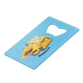 Sympa joli caractère de dessin animé au bulldozer  (Devant Angle)