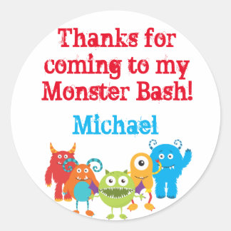 Sympa Monster Party Favoriser Stickers