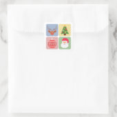 Sympa Noël moderne icône autocollant (Sac)