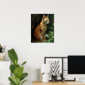Sympa Ocicat Cat Art Imprimer Poster (Bureau à domicile)