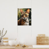 Sympa Ocicat Cat Art Imprimer Poster (Cuisine)