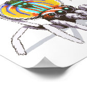 Sympa Peacock Araignée Colorée Dessin Poster (Coin)