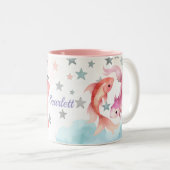 Sympa Poissons Personnalisés Zodiaque Mug pour Fil (Devant droit)