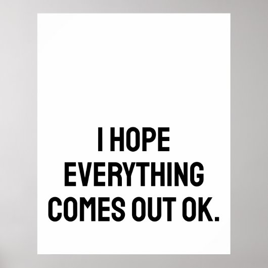 Sympa Poop Sign, Funny wall art Poster de la salle (Devant)